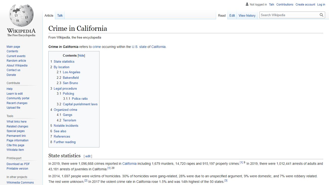 Crime in California - Wikipedia